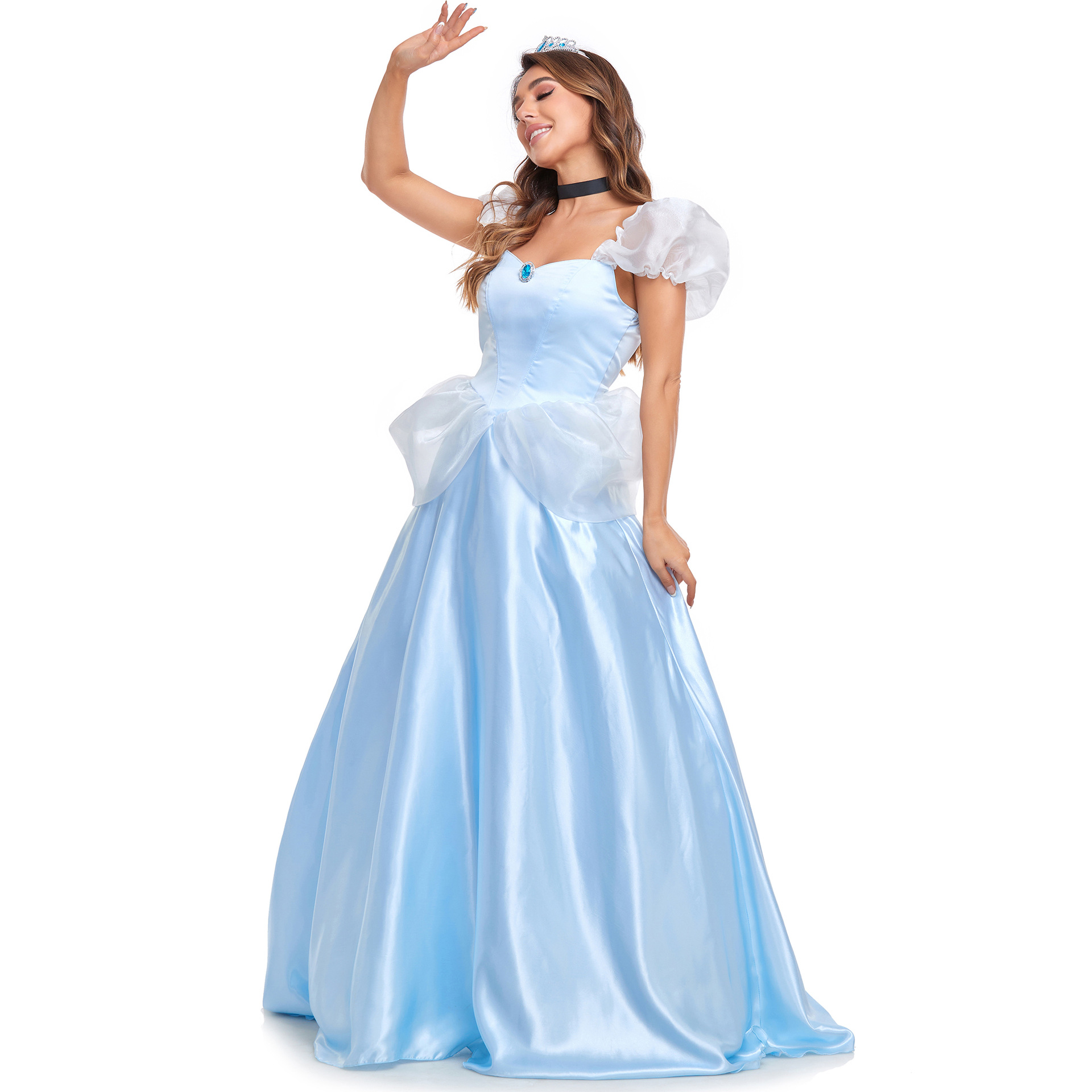 Deluxe Princess Costume Game Dress Halloween Costume Size S-2XL for Women